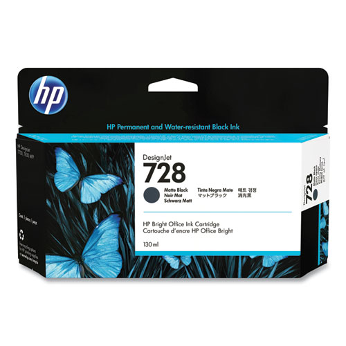 [HEW3WX25A] Cartucho De Tinta Hp 728 Negro Mate 130 Ml