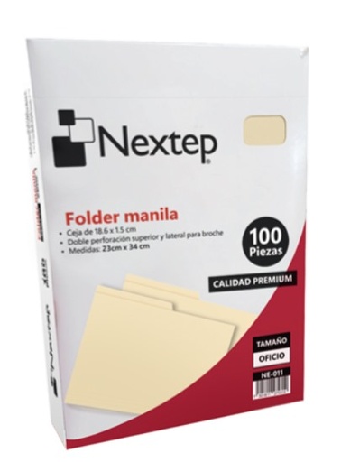 [NXTNE011] Folder Manila Nextep T/O C/100Pz