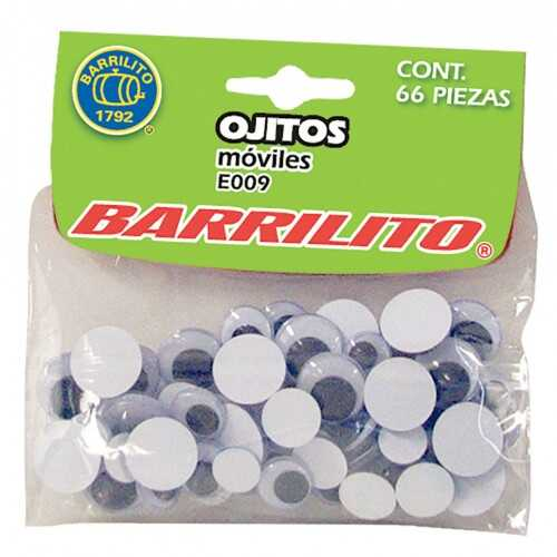 [BRLE009] Ojitos Moviles Barrilito Varias Medidas C/66Pz 