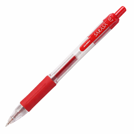[ZEB8802] Pluma Sarasa Gel Retractil .7Mm Punto Fino Rojo