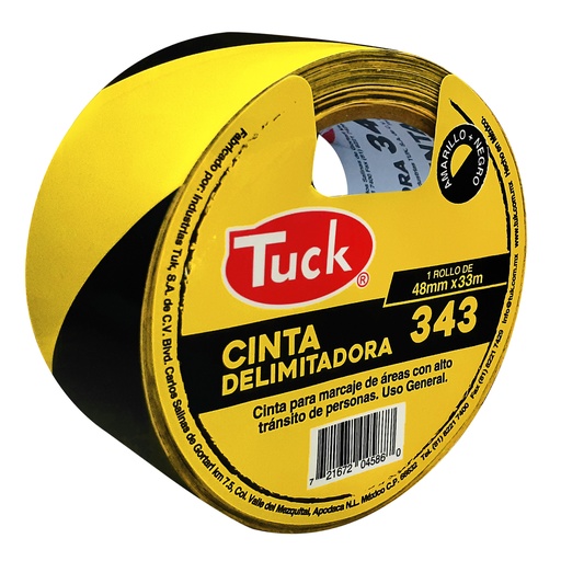 [TUK434300] Cinta Adhesiva Delimitadora Tuk Amarilla Negro 48Mm X33M