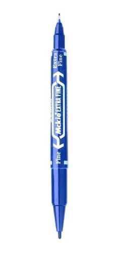 [ZEB4001] Marcador Zebra Permanente Doble Punta Azul