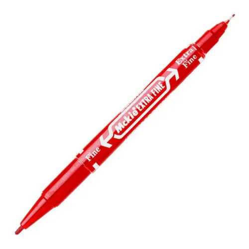 [ZEB4002] Marcador Zebra Permanente Doble Punta Rojo