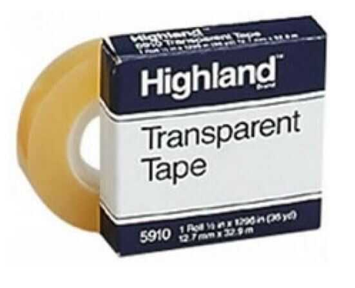 [MMM5910122592] Cinta Adhesiva Transparente Highland 1/2"X2592" 72Yd
