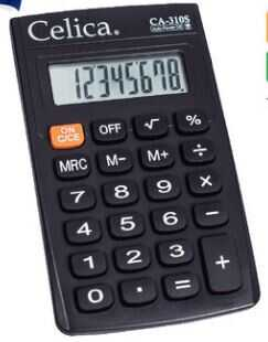 [CELCA310S] Calculadora Bolsillo Celica Ca-310S Bateria Aa 8 Digitos