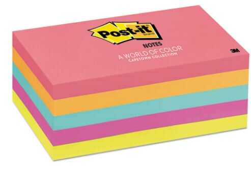 [MMM6555PK] Notas Papel C/Adhesivo Post-It 3X5" Neon Surtido C/5Pz
