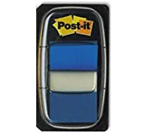[MMM6802] Banderitas C/Adhesivo Post-It Plastico 1" Azul 50 Hojas