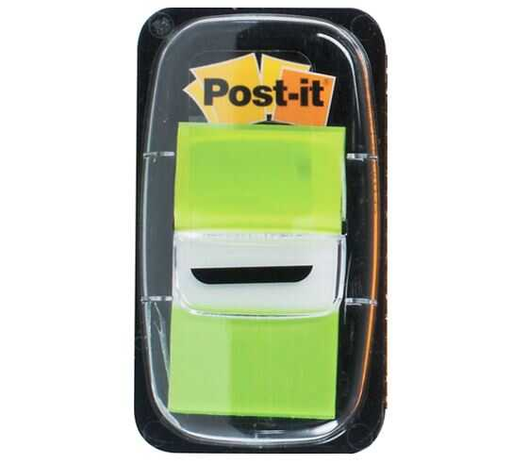 [MMM68022] Banderitas C/Adhesivo Post-It Plastico 1" Verde Brillante 50 Hojas