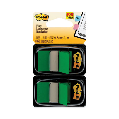 [MMM680GN2] Banderitas C/Adhesivo Post-It Plastico 1" Verde C/2Pz 50 Hojas