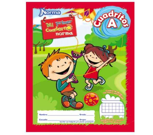 [NRM529822] Cuaderno College Norma Cosido Cuadritos "A" Mi Primer Cuaderno 50 Hojas