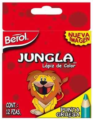 [SAN611424] Lapices Jungla Colores Cortos Surtido C/12Pz