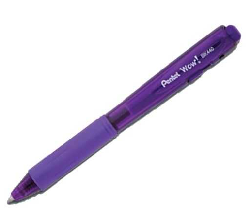 [PENBK440V] Pluma Pentel Wow Retractil 1.0Mm Punto Medio Violeta 