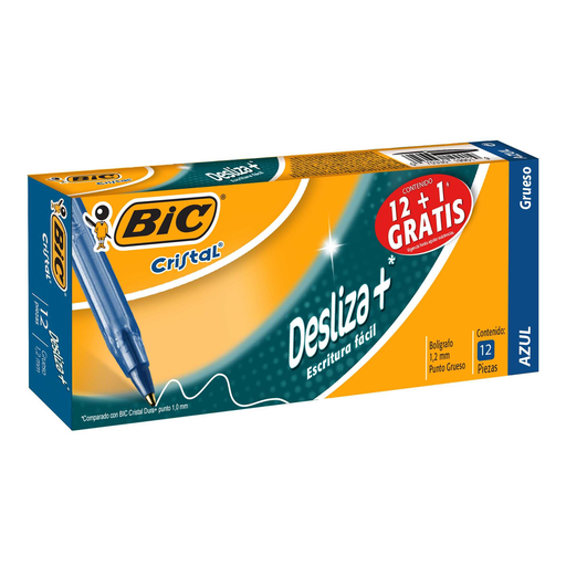 [BIC199019] Pluma Bic Cristal 1.2 Mm A Zul C/12 + 1Pieza