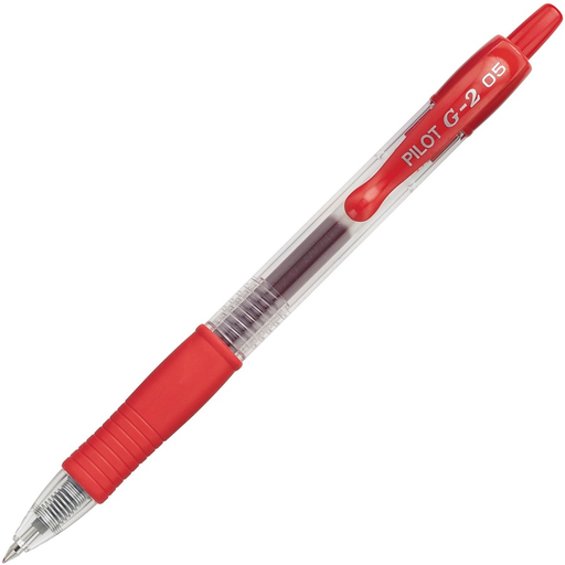 [PIL31004] Pluma Pilot G2 Gel Retractil .5Mm Punto Extra Fino Rojo