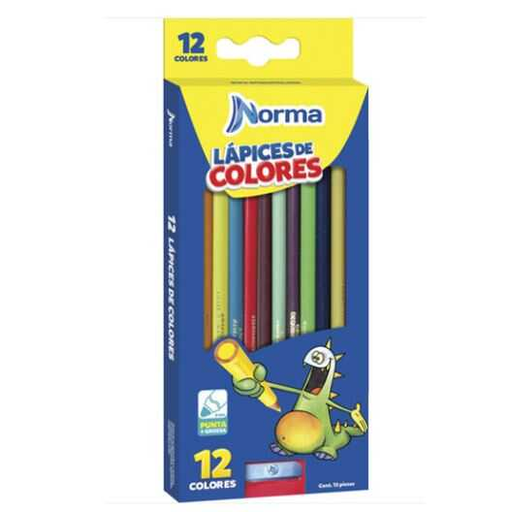 [NRM547072] Lapices Norma Colores Largos Surtido C/12Pz
