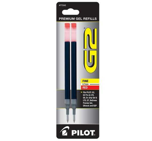 [PIL77242] Repuesto Para Pluma Pilot Bg27R G2 Punto Fino Rojo C/2Pz