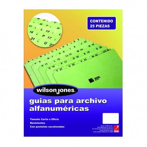 [ACCP5396] Guias Para Archivo Acco Carton A-Z/1-31 T/C C/Ceja
