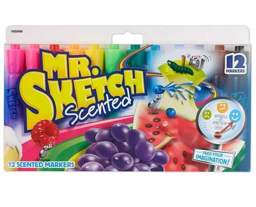 [SAN20072] Marcador Mr Sketch Para Rotafolio 12 Colores C/Aroma 