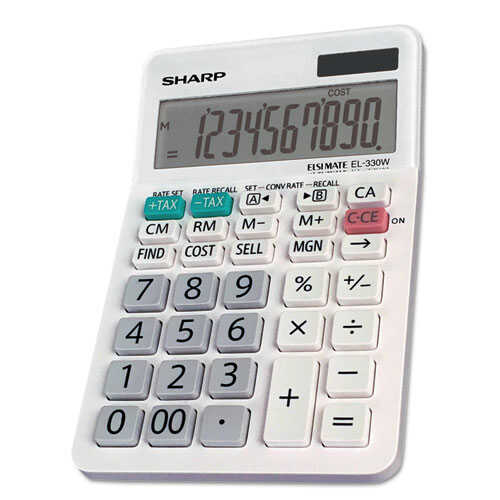 [SHREL330WB] Calculadora Semi Escritorio Sharp El330Wb Solar/Bateria 10 Digitos