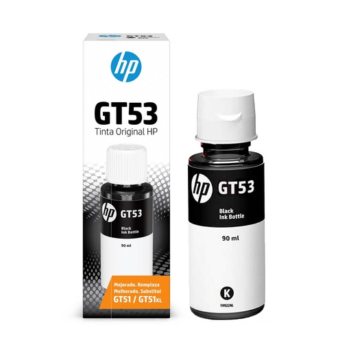 [HEW1VV22AL] Botella De Tinta Hp Gt53 Negro 4Kpg