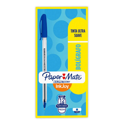 [PAP2129424] Pluma Papermate Kilometrico Economico C/Tapa 1.0Mm Punto Medio Azul C/12Pz