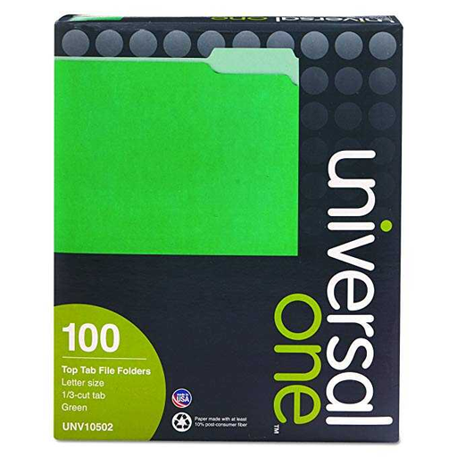 [UNV10502] Folder Manila Universal T/C Verde C/100Pz