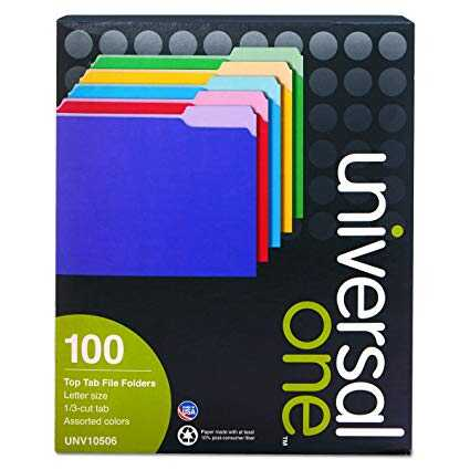 [UNV10506] Folder Manila Universal T/C Colores Surt C/100Pz