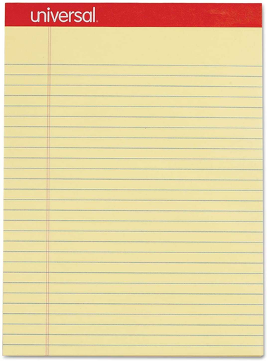 [UNV10630] Block Papel Universal Raya C/Refuerzo T/C Amarillo 50 Hojas