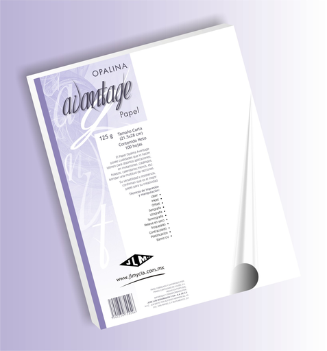 [JLM754546] Papel Opalina Advantage T/ Carta 125Gr 100 Hojas