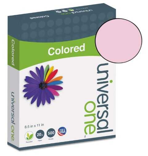 [UNV11204] Papel Bond Universal T/C #20 Rosa Pastel 500 Hojas