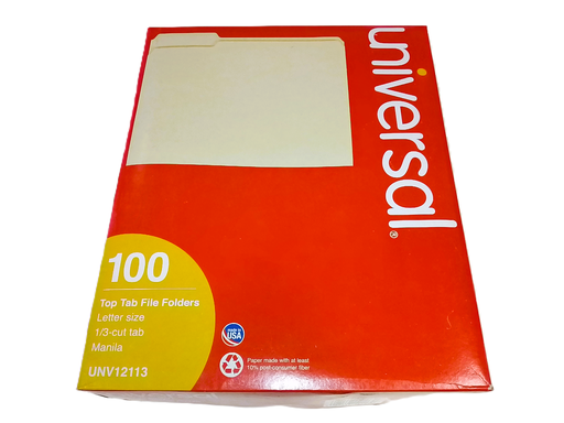 [UNV12113] Folder Manila Unviersal T/C 3 Posiciones C/100Pz