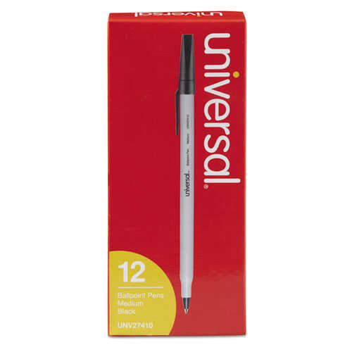 [UNV27410] Pluma Universal Economico C/Tapa 1.0Mm Punto Medio Negro C/12Pz