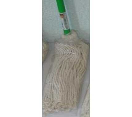 [LIMTRAPEA100] Trapeador Completo De Algodón Mediano C/Mango Verde 