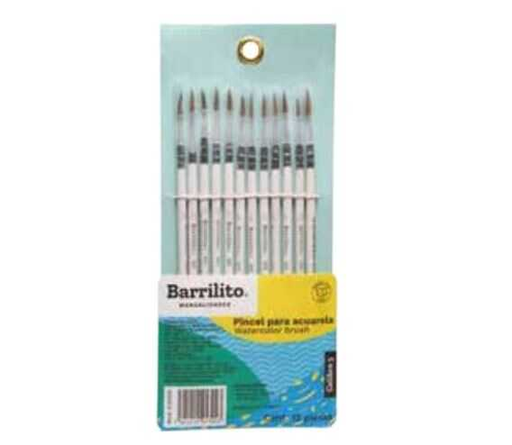 [BRLP30003] Pincel Barrilito Acuarela Cal. 3 C/12Pz 